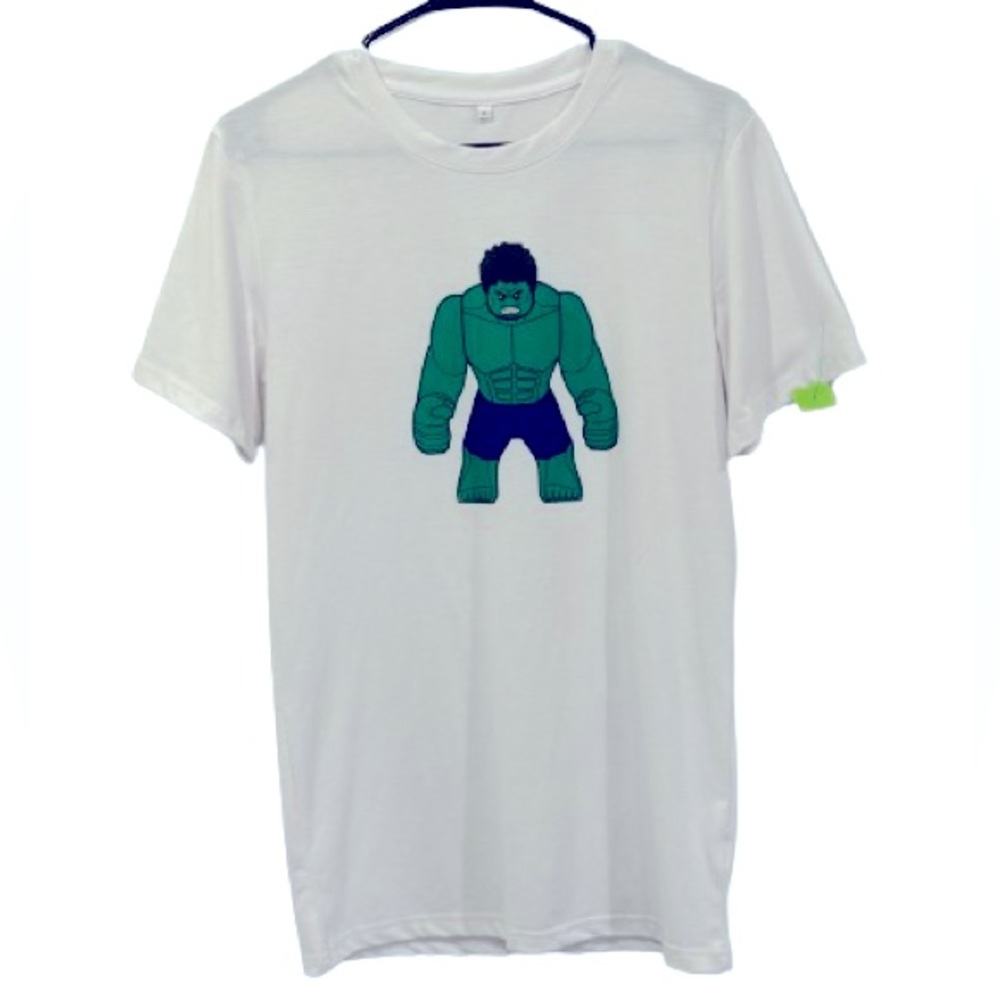 Incredible Hulk Cricut tshirt - white- small